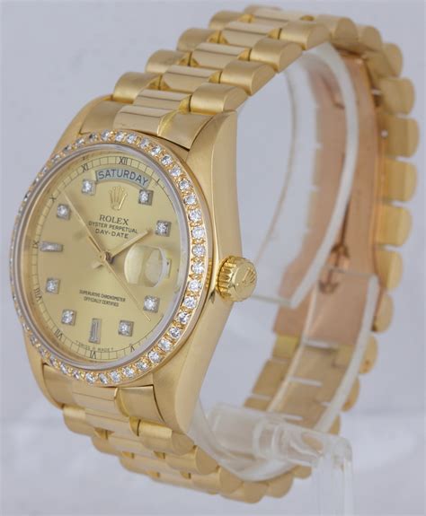 gold diamond presidential rolex|presidential rolex with diamonds price.